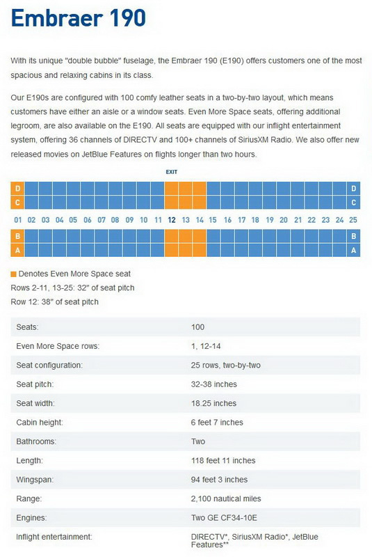 Jetblue A320 Seating Chart